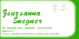 zsuzsanna smegner business card